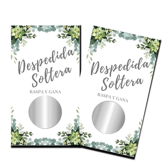 Bachelorette Party - Despedida De Soltera - 50 Scratch Off Cards - Bridal Shower - Picture 1 of 4